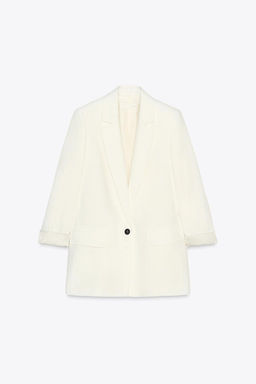 LINEN BLEND BLAZER WITH PRINTED CUFFS - Zara фото 32