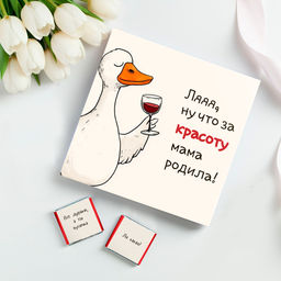 Набор 9 шоколадок "Что за красоту мама родила (гусь)"