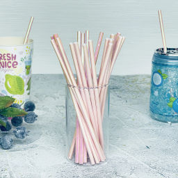 Трубочка для коктейля "Волшебство" 19,5 см d-6 мм (набор 25 шт), Розовый