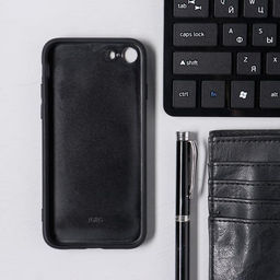 Чехол LuazON для iPhone 7/8/SE (2020), с отсеком под карты, текстиль+кожзам, коричневый - Luazon home фото 2