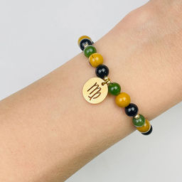 Браслет для "Девы" из Агата, Нефрита и Яшмы 17 см