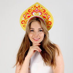 Ободок кокошник «Царица», фетр