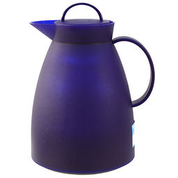 Термос-кувшин пластмассовый корпус Кофейник h22см, стеклянная колба 1л, цвета микс (Китай)