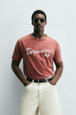 WASHED EMBROIDERED T-SHIRT - Zara фото 2