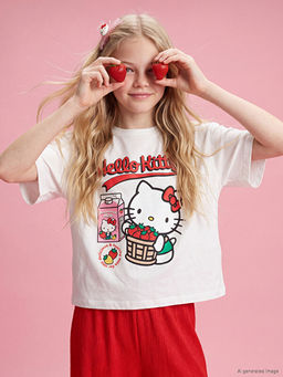 Hello Kitty Bask?l? K?z ?ocuk Ti??rt ve Pantolon