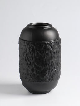 Ваза «Дульчи», 19.5×11 см, керамика, чёрная