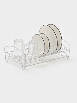 Сушилка для тарелок и кружек с поддоном 39*25*12 см, цвет хром