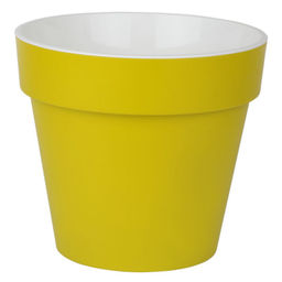 Горшок для цветов п/эт. с вкладкой "Протея" 1,4л (фисташковый-белый) (d 14,5см, h 13см) , цвет в ассортименте