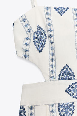 MIDI DRESS WITH CUT-OUT EMBROIDERY - Zara фото 20