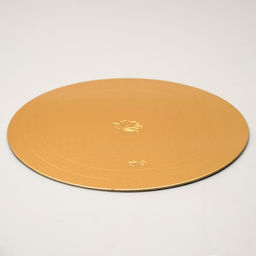 Цена за 5 шт. Подложка для торта усиленная, 30 см, золото, 2.5 мм