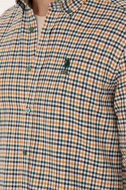 Мужская зеленая рубашка с длинным рукавом - U.s. polo assn фото 7