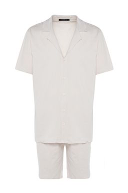 TRENDYOL MAN Lacivert Unisex Regular Fit Apas Yaka Sortlu Pijama Tak?m? TMNSS23PT00007 - Trendyolmilla фото 8