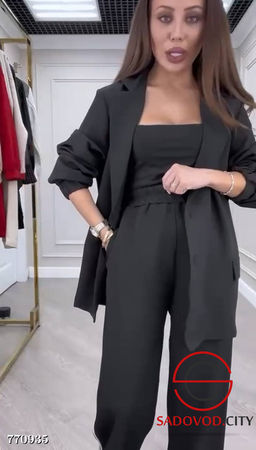 Брючный костюм двойка в стиле спорт-шик - Bruno фото 4