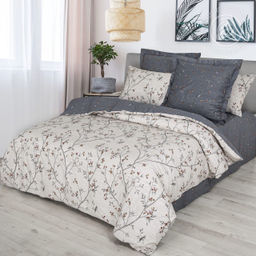 Постельное белье Эвита (сатин Premium) 2 сп. с Евро/Пододеяльник (молния): 1 шт. - 215*175; Простыня: 1 шт. - 240*240; Наволочка (молния, ушки): 2 шт. - 70*70; Наволочка (молния): 2 шт. - 50*70 Premium - Артпостель фото 2