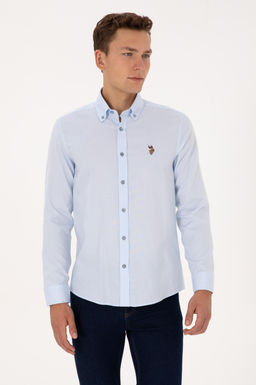 Erkek A__k Mavi Uzun Kollu Basic G_mlek - U.s. polo assn фото 3