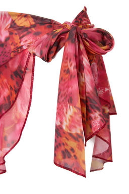 Cicek Desenli Orme Mesh Detayl? F?rf?rl? Plaj Pareo TBESS26PR00004