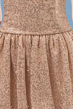 TRENDYOLMILLA Siyah Balon Etek Detayl? Payet Orme K?sa Elbise TPRSS25EL00119  фото 4