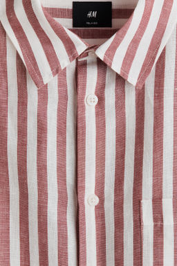 Camisa en mezcla de lino Relaxed Fit - H&m фото 10