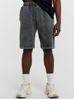 Шорты мужские черные с обработкой эйсид - Mark formelle фото 2