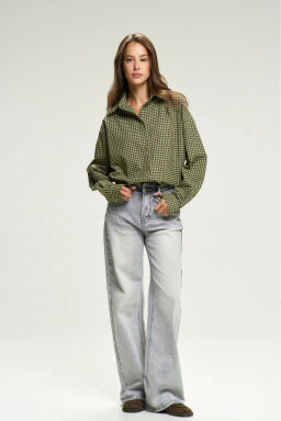 Рубашка Oversized в клетку Green