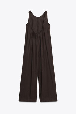 ZW COLLECTION LINEN BLEND LONG JUMPSUIT - Zara фото 11