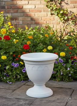 Вазон высокий Колывань 8.1л д30см мрамор С136М