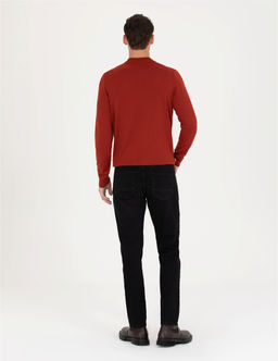 Siyah Straight Fit Jean Pantolon