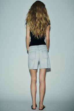 TRF MID-WAIST DENIM BERMUDA SHORTS - Zara фото 15