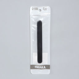 Цена за 2 шт. Пилка стеклянная для ногтей, 14.2 см, в футляре, чёрная