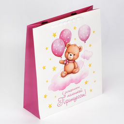 Цена за 2 шт. Пакет ламинированный «Принцессе», M 25.5 х 30 х 9 см