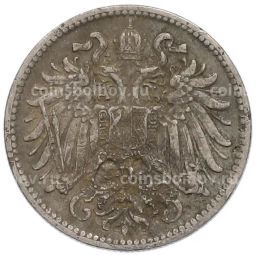 Монета 10 геллеров 1908 года Австрия