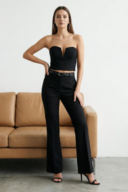Kahverengi Limited Edition Flare Kal?p Kumas Pantolon TWOAW26PL00056 - Trendyolmilla фото 13