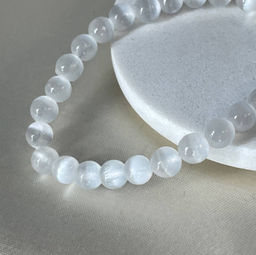 Браслет с подвеской из Селенита и Лунного камня 16 см - Радуга самоцветов фото 3