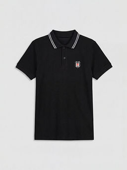 Be?ikta? Bask?l? Erkek ?ocuk Polo Yaka Pike Ti??rt