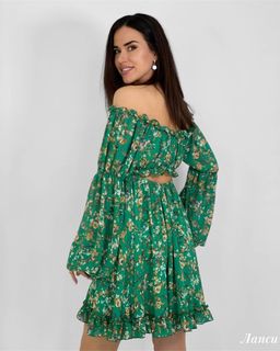 Платье Лапси (зеленый) - Nadi bordo фото 6