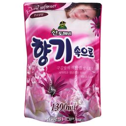 Кондиционер для белья "Цветочный" Soft Aroma Sandokkaebi, Корея, 1300 мл Акция