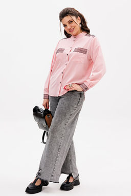 Блуза ANELLI 1250 клубничный крем фото 8