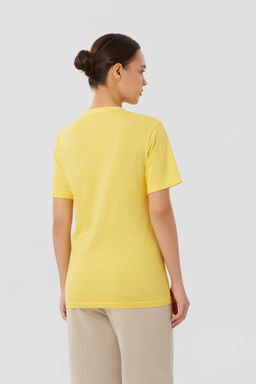 TEKSA Футболка женская WSS 001 yellow-white