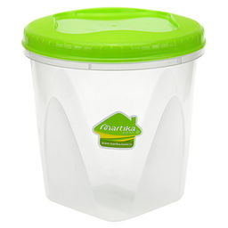 Контейнер для продуктов пластмассовый Тондо 1,7л, д15см, h16см, завинчивающаяся крышка, цвета микс, подходит для СВЧ (Россия) - Домашняя мода фото 3