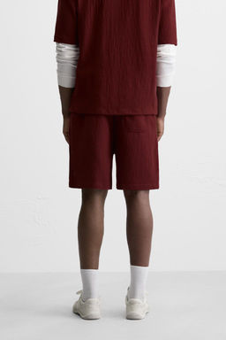 TEXTURED JOGGER BERMUDA SHORTS - Zara фото 11