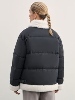 Куртка-дубленка с искусственным мехом / Zarina  фото 5