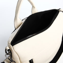 Рюкзак женский из искусственной кожи на молнии, 4 кармана, цвет молочный - Simaland фото 6