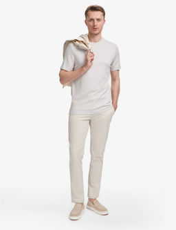 A__k Gri Regular Fit Bisiklet Yaka Basic Ti__rt