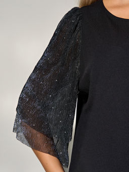 Блузка 0208-2 черный каменный