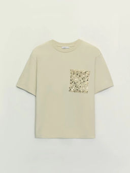 Футболка из хлопка с декоративным карманом / Zarina