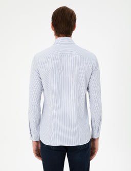 A__k Mavi _izgili Slim Fit Uzun Kollu G_mlek - Pierre cardin фото 5