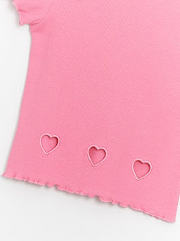 Bisiklet Yaka K?sa Kollu K?z ?ocuk Ti??rt - Waikiki фото 3