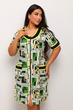 Халат женский из кулирки Марфа цитрусовый микс - Амадэль фото 16