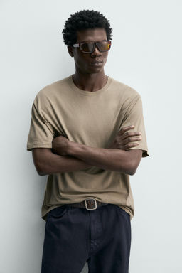 CAMISETA REGULAR FIT LIGHTWEIGHT ORIGINS / Beige vigor?