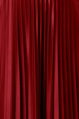 Bordo Piliseli Maxi Etek TWOSS24ET00041